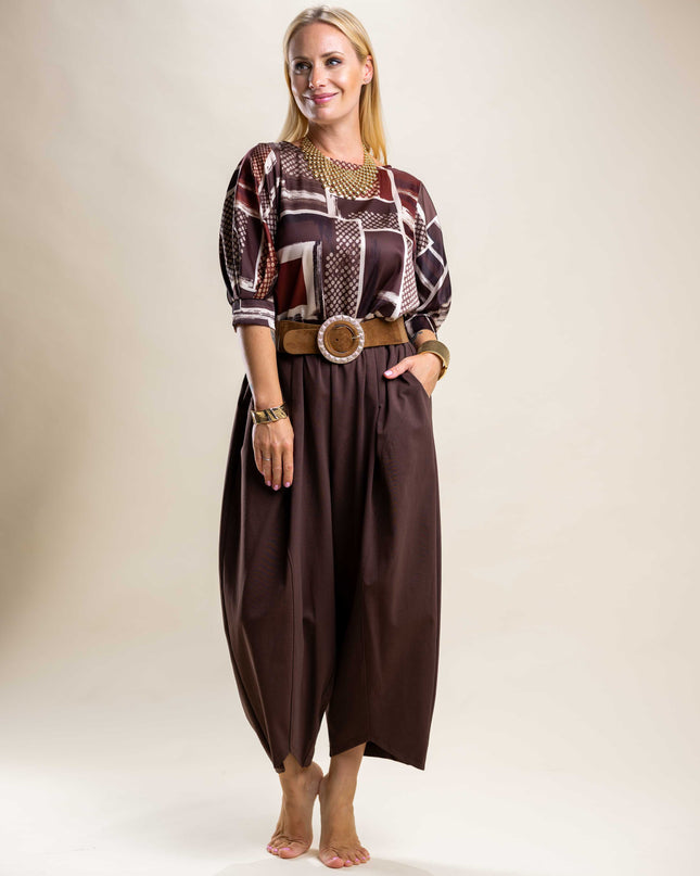 Bluza z vzorcem in 3/4 rokavi