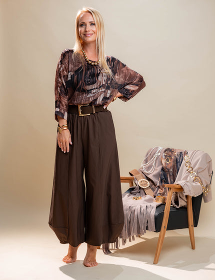 Bluza z vzorcem in vozlom