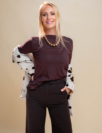 Suknjič z rjavim vzorcem