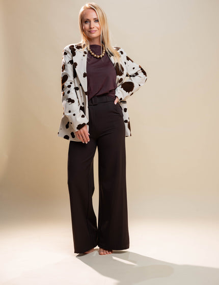 Suknjič z rjavim vzorcem