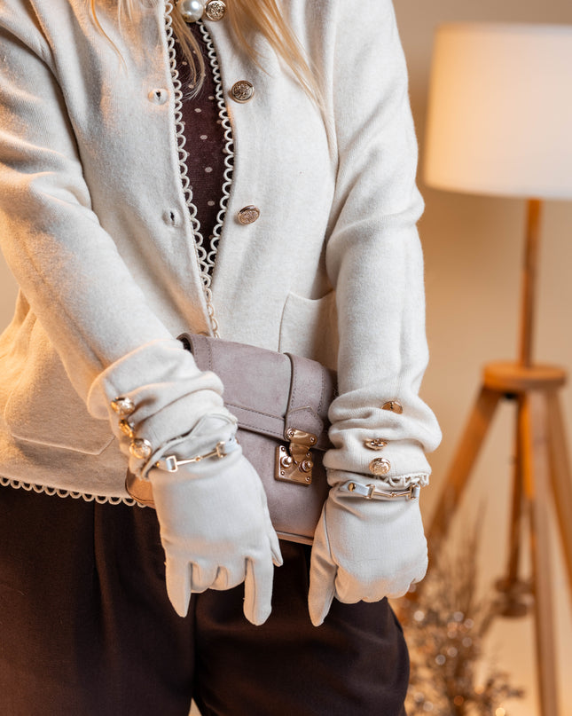 Bež elegantne rokavice