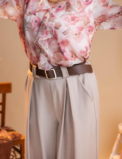 Roza bluza s z volančki