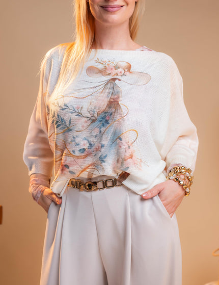 Pulover z modnim potiskom