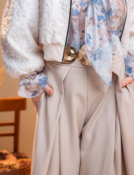 Modne bež široke hlače